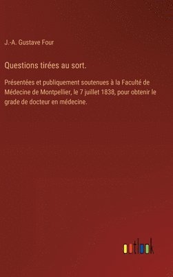 bokomslag Questions tires au sort.