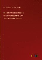 bokomslag Uebersicht der deutschen Reichsstandschafts- und Territorial-Verhltnisse