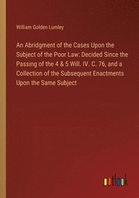 bokomslag An Abridgment of the Cases Upon the Subject of the Poor Law
