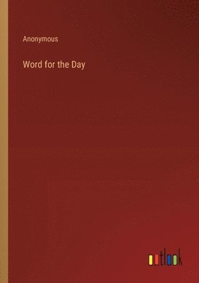 bokomslag Word for the Day
