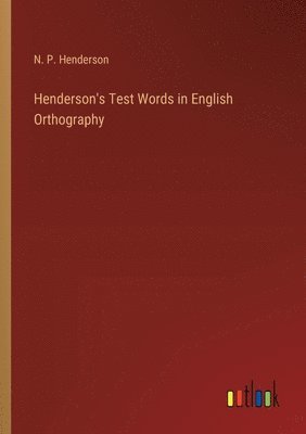 bokomslag Henderson's Test Words in English Orthography