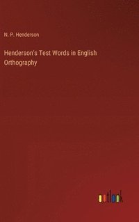 bokomslag Henderson's Test Words in English Orthography