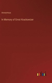 bokomslag In Memory of Ernst Krackowizer