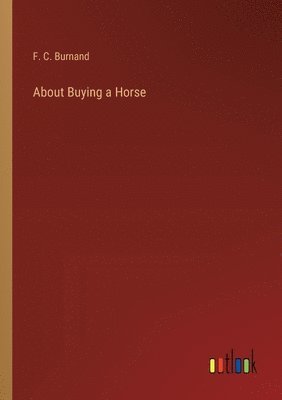 bokomslag About Buying a Horse