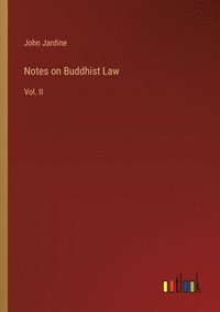 bokomslag Notes on Buddhist Law