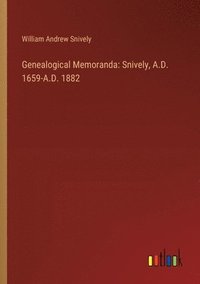 bokomslag Genealogical Memoranda