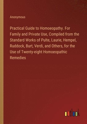 bokomslag Practical Guide to Homoeopathy. For Family and Private Use, Compiled from the Standard Works of Pulte, Laurie, Hempel, Ruddock, Burt, Verdi, and Others, for the Use of Twenty-eight Homoeopathic