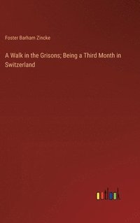 bokomslag A Walk in the Grisons; Being a Third Month in Switzerland