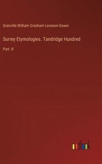 bokomslag Surrey Etymologies. Tandridge Hundred