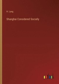 bokomslag Shanghai Considered Socially