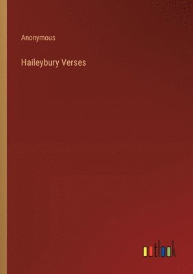 bokomslag Haileybury Verses