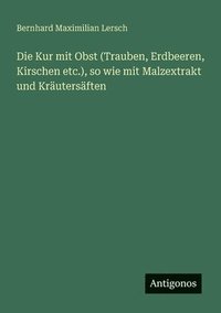 bokomslag Die Kur mit Obst (Trauben, Erdbeeren, Kirschen etc.), so wie mit Malzextrakt und Krutersften