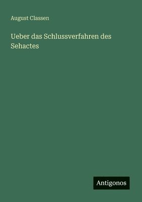 bokomslag Ueber das Schlussverfahren des Sehactes