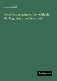 bokomslag Ueber das gemeinrechtliche Princip der Regulirung der Beweislast