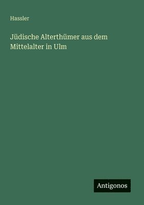 bokomslag Jdische Alterthmer aus dem Mittelalter in Ulm