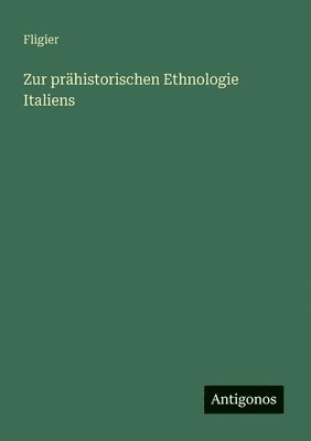bokomslag Zur prähistorischen Ethnologie Italiens