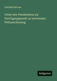 bokomslag Ueber den Pessimismus als Durchgangspunkt zu universaler Weltanschauung