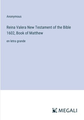 bokomslag Reina Valera New Testament of the Bible 1602, Book of Matthew