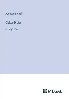 Obiter Dicta