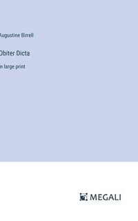 bokomslag Obiter Dicta