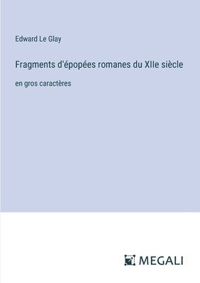 bokomslag Fragments d'épopées romanes du XIIe siècle