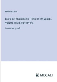 bokomslag Storia dei musulmani di Sicili; In Tre Volumi, Volume Terzo, Parte Prima