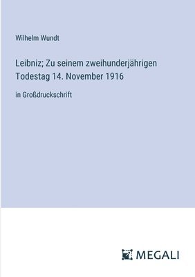 bokomslag Leibniz; Zu seinem zweihunderjährigen Todestag 14. November 1916