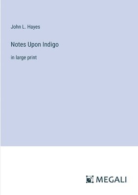 bokomslag Notes Upon Indigo