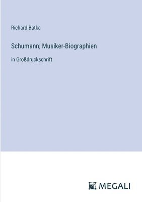 bokomslag Schumann; Musiker-Biographien