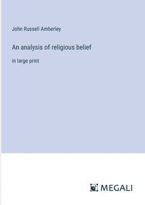 bokomslag analysis of religious belief