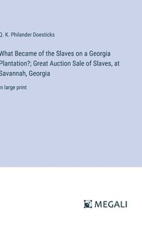 bokomslag What Became of the Slaves on a Georgia Plantation?; Great Auction Sale of Slaves, at Savannah, Georgia