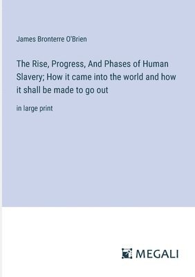 bokomslag Rise, Progress, And Phases of Human Slavery; How it came into the world and how it shall be made to go out