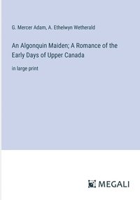 bokomslag An Algonquin Maiden; A Romance of the Early Days of Upper Canada