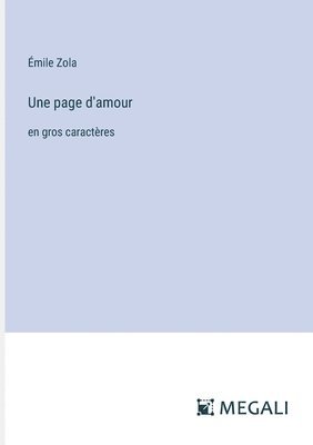 bokomslag Une page d'amour