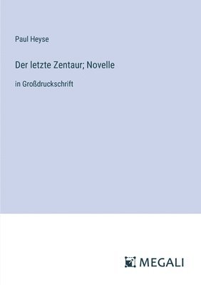 bokomslag letzte Zentaur; Novelle