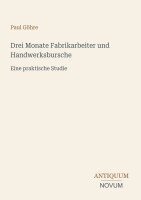 Paul Göhre - Drei Monate Fabrikarbeiter und Handwerksbursche, Häftad