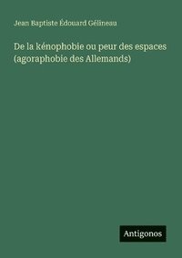 bokomslag De la kénophobie ou peur des espaces (agoraphobie des Allemands)