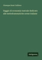 bokomslag Saggio di economia teatrale dedicato alle melodrammatiche scene italiane