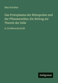bokomslag Protoplasma der Rhizopoden und der Pflanzenzellen; Ein Beitrag zur Theorie der Zelle