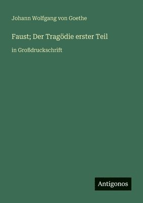 bokomslag Faust; Der Tragödie erster Teil: in Großdruckschrift