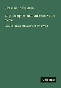 bokomslag philosophie matérialiste au XVIIIe siècle
