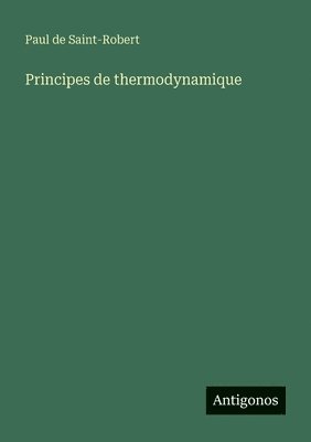 bokomslag Principes de thermodynamique