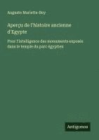 bokomslag Aperçu de l'histoire ancienne d'Egypte