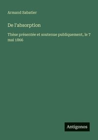 bokomslag De l'absorption