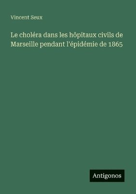 bokomslag choléra dans les hôpitaux civils de Marseille pendant l'épidémie de 1865