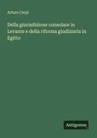 bokomslag Della giurisdizione consolare in Levante e della riforma giudiziaria in Egitto