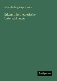 bokomslag Erkenntnisstheoretische Untersuchungen