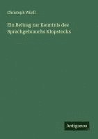 bokomslag Ein Beitrag zur Kenntnis des Sprachgebrauchs Klopstocks
