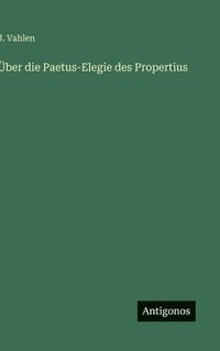 bokomslag Über die Paetus-Elegie des Propertius