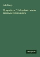 bokomslag Altjapanische Frühlingslieder aus der Sammlung Kokinwakashu